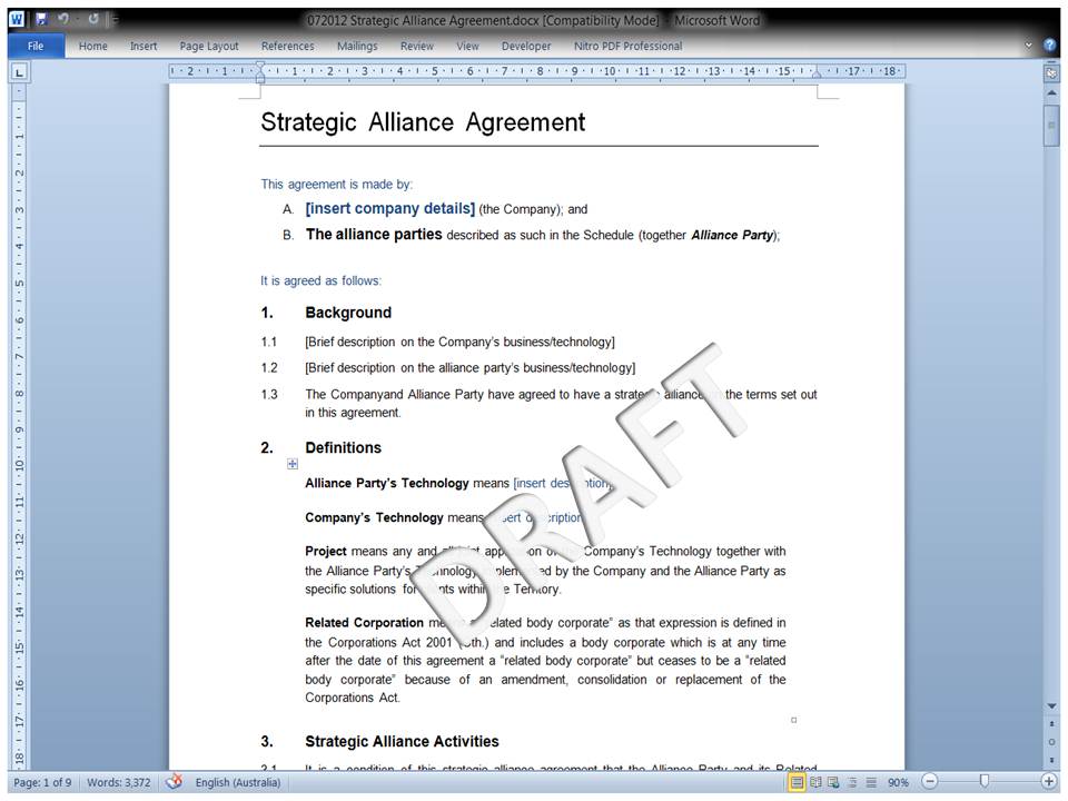 Strategic Alliance Agreement